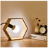 Wooden Desk Square Lamp